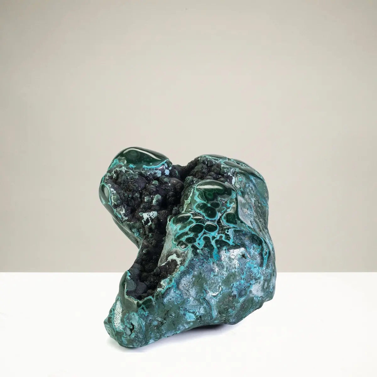 Rare Natural Green Malachite With Blue Chrysocolla Freeform Specimen From Congo - 1.1 Kg / 2.4 Lbs 1