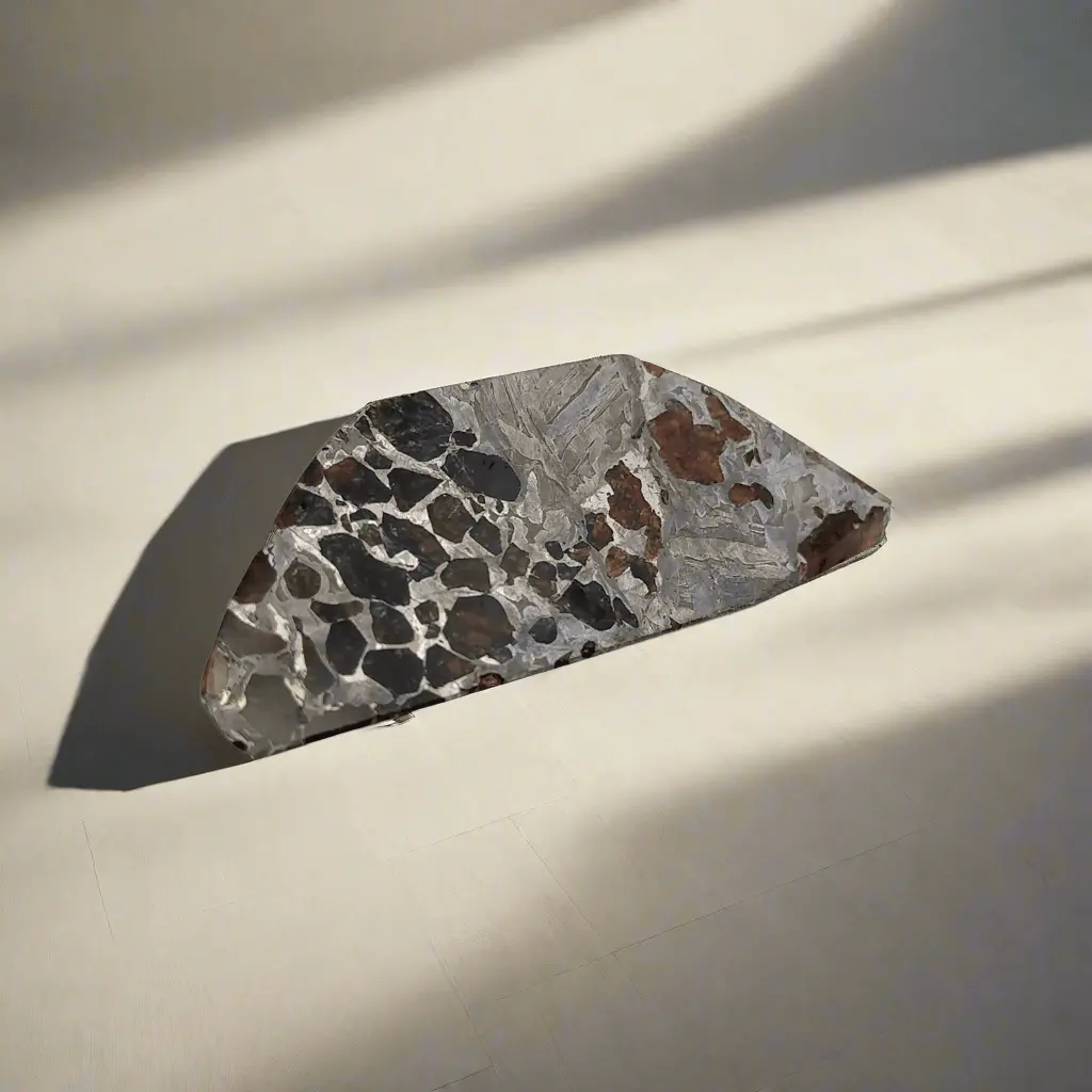 Seymchan With Pallasite Stony-Iron Meteorite From Russia 3.75" / 137 Grams 1