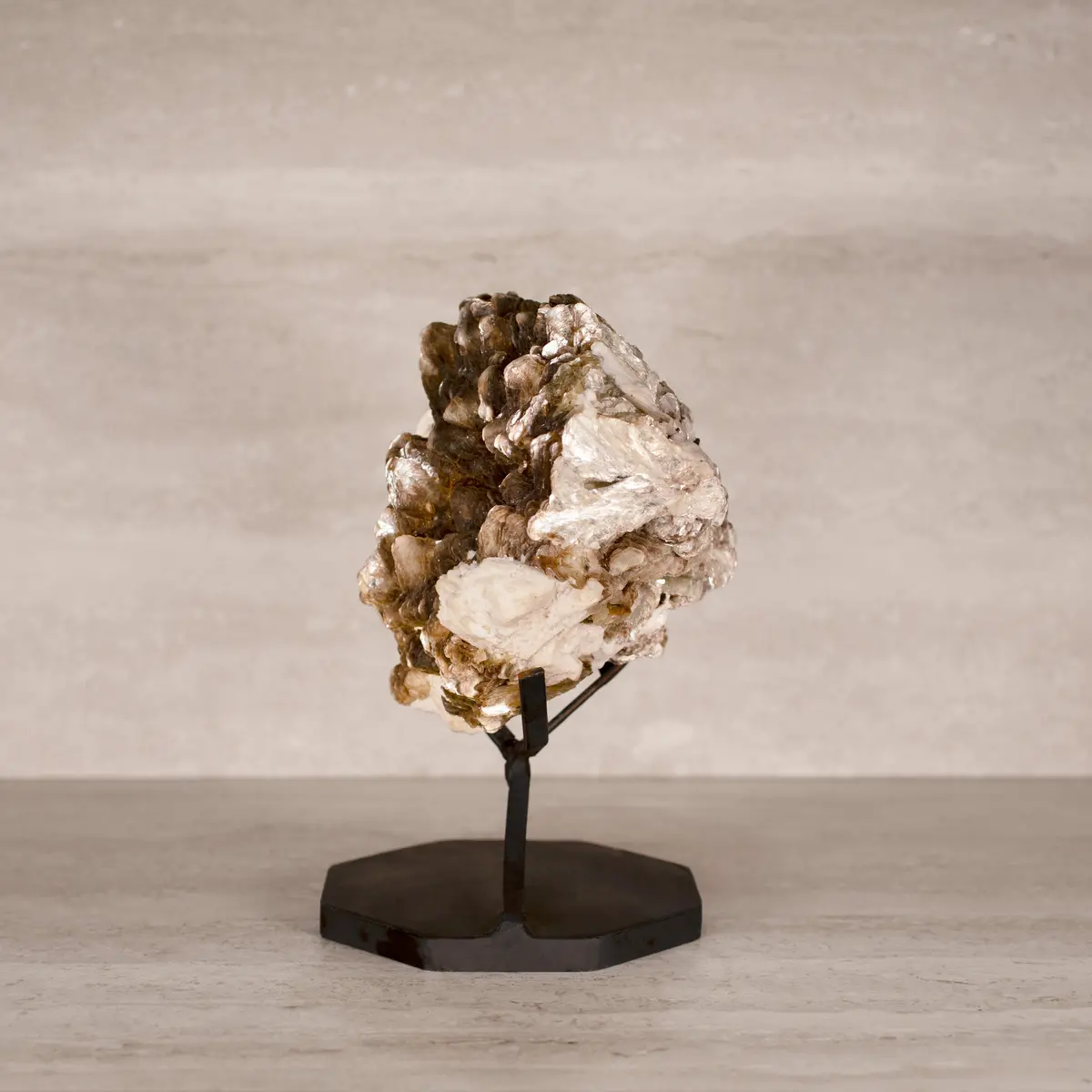 Natural Brazilian Mica & Albite On Custom Stand - 10" / 2,720 Grams 1