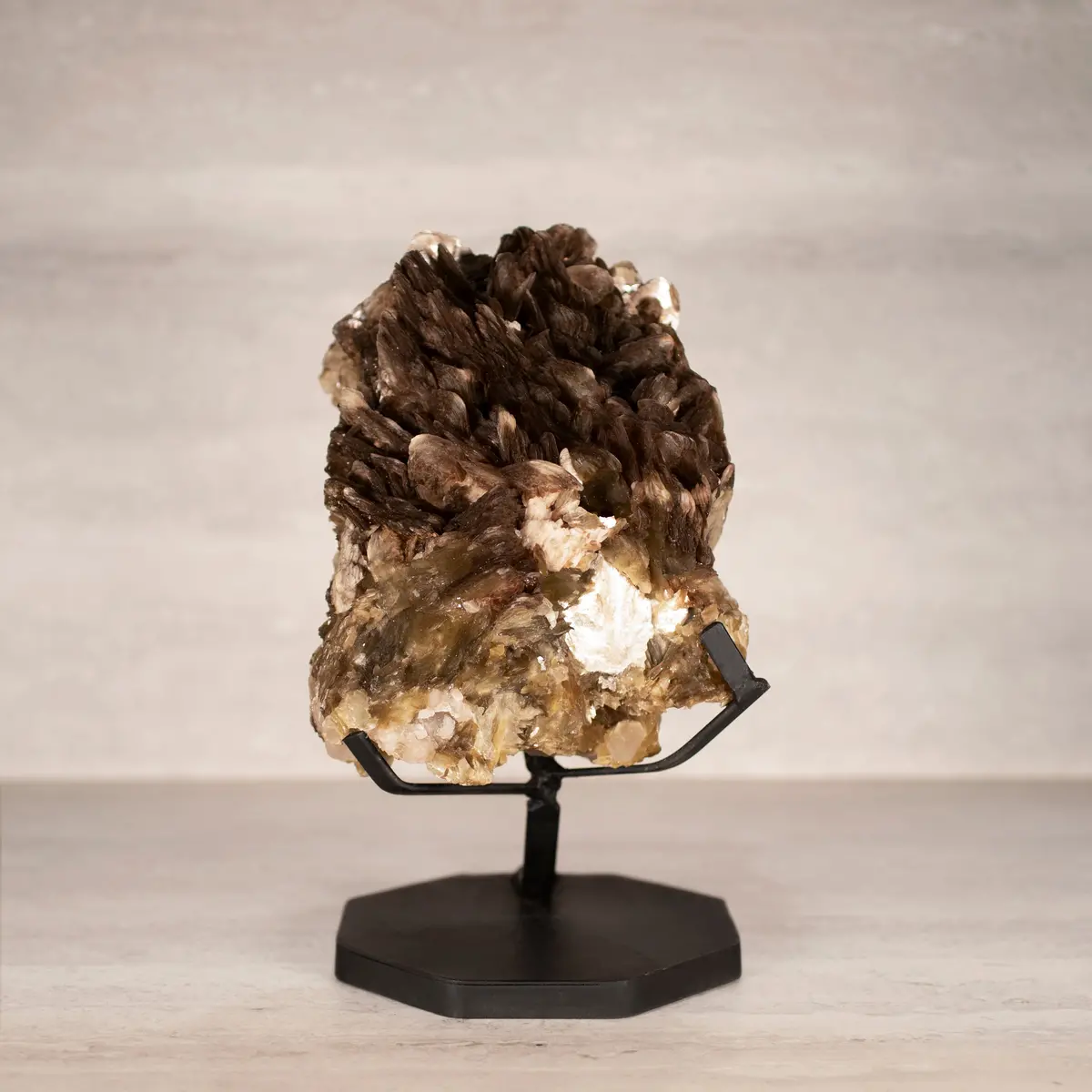 Natural Brazilian Mica & Albite On Custom Stand - 11" / 11 Lbs 1