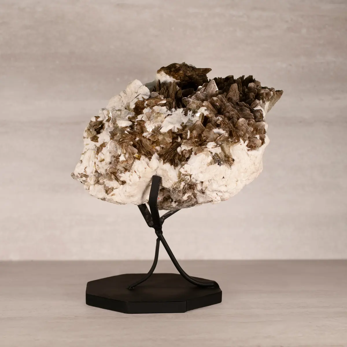 Natural Brazilian Mica & Albite On Custom Stand - 13.5" / 26 Lbs 1