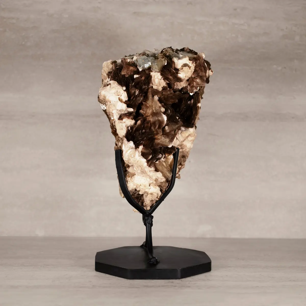 Natural Brazilian Mica & Albite On Custom Stand - 15.5" / 18 Lbs 1