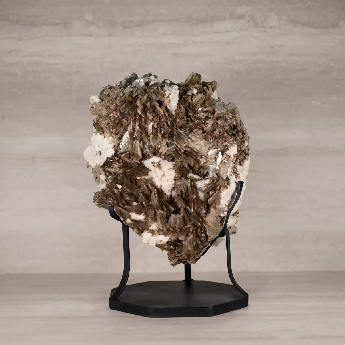 Natural Brazilian Mica & Albite On Custom Stand - 17" / 31 Lbs 1