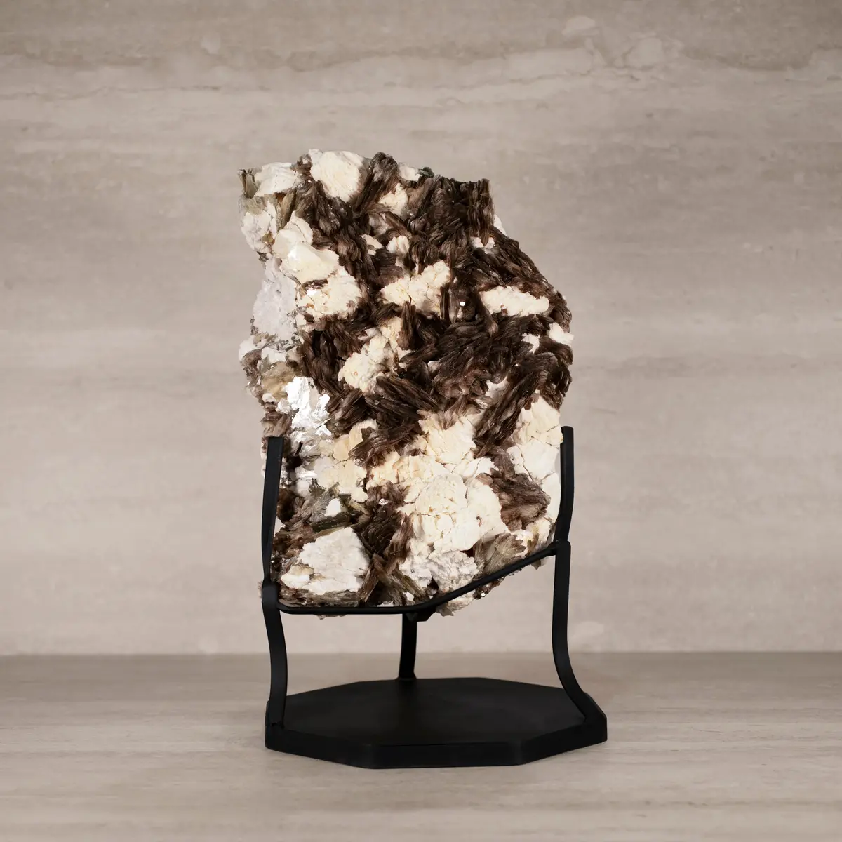 Natural Brazilian Mica & Albite On Custom Stand - 17.5" / 31 Lbs 1