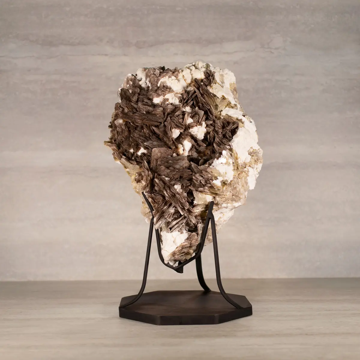 Natural Brazilian Mica & Albite On Custom Stand - 19" / 43 Lbs 1