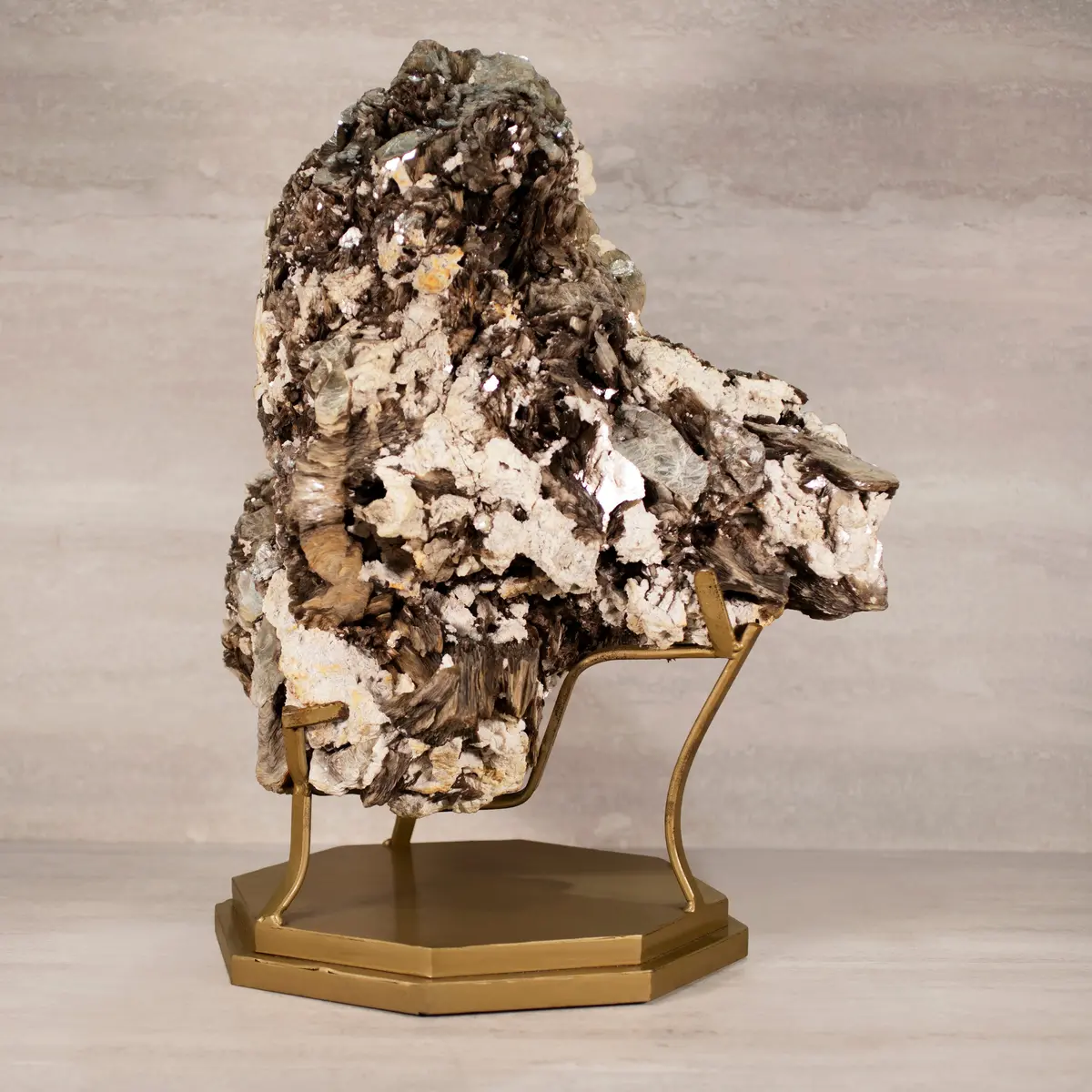 Natural Brazilian Mica & Albite On Custom Stand - 25.75" / 127 Lbs 1