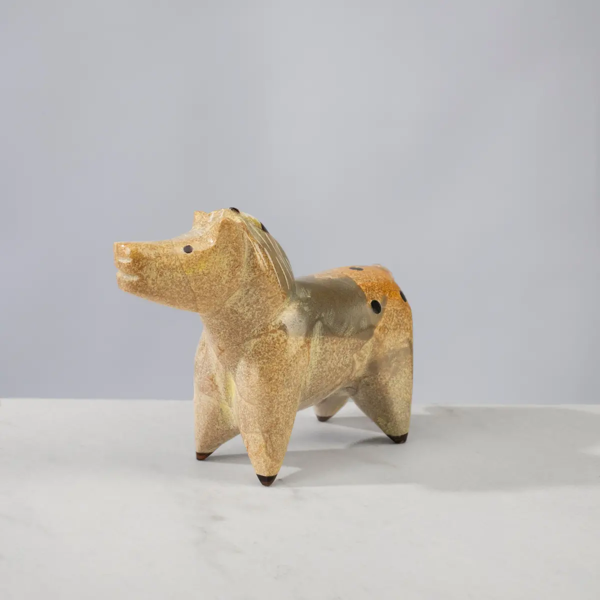 Enrike Leekya Zuni Stone Handmade  Fetish Horse Carving 1