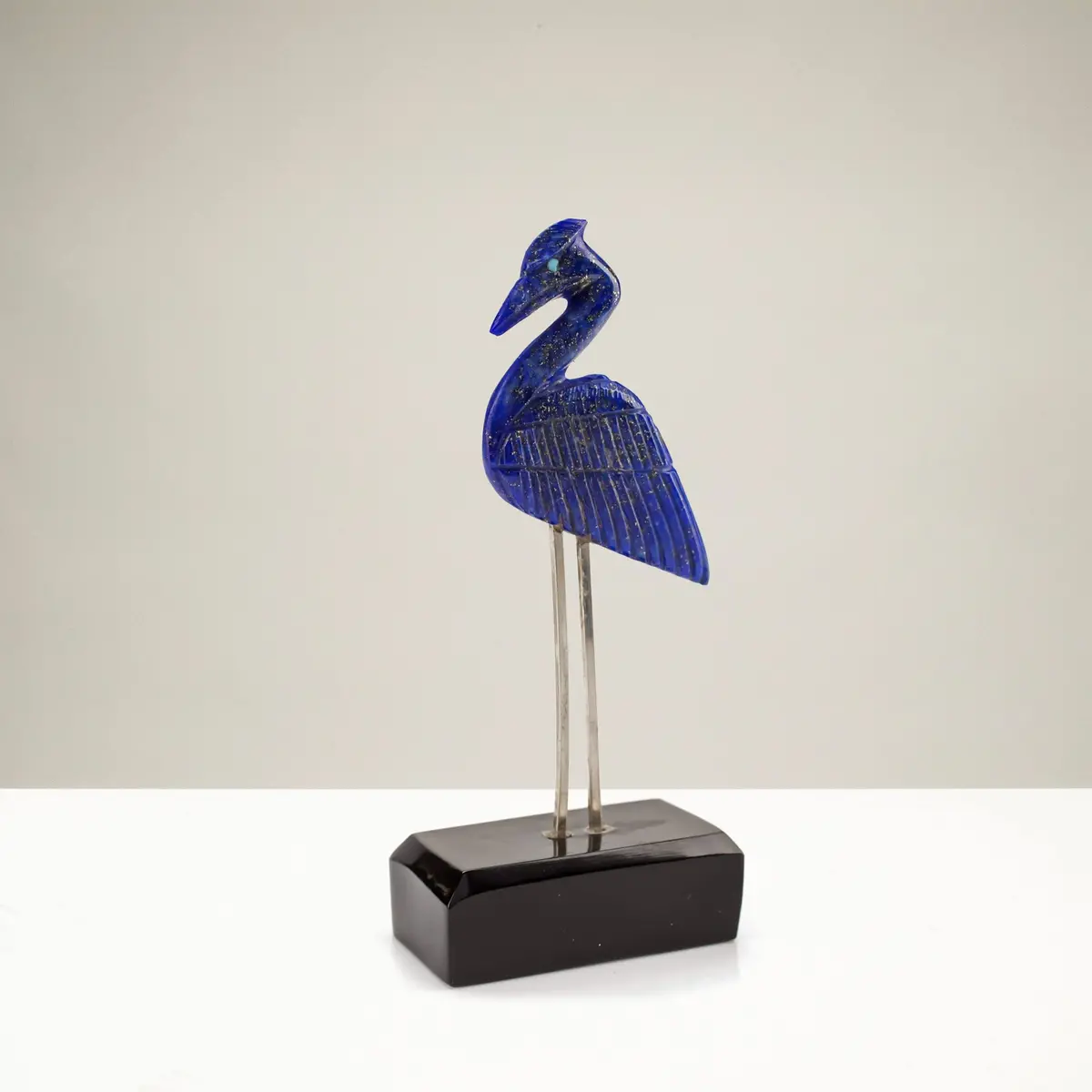 Peynotsa Hiram Handmade Zuni Fetish Flamingo Carving 1
