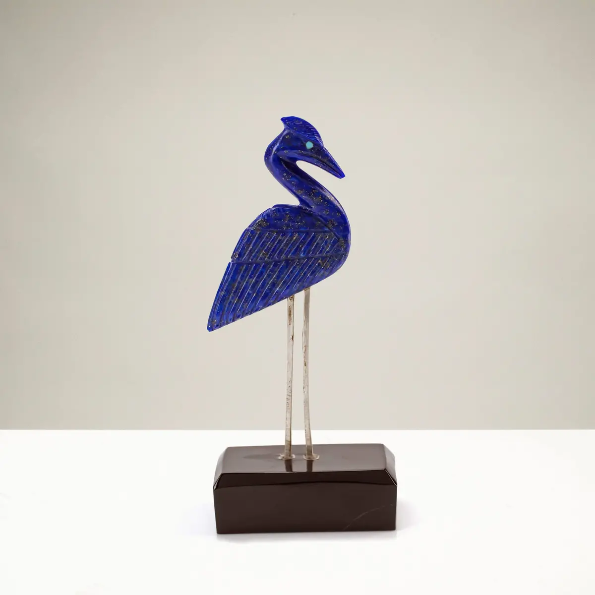 Peynotsa Hiram Handmade Zuni Fetish Flamingo Carving 2