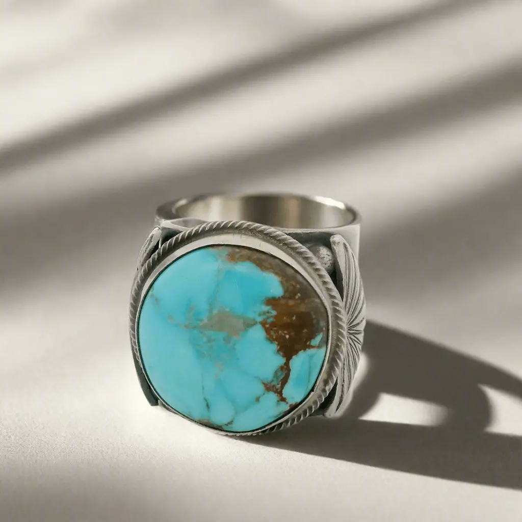 Tillie Jon Kingman Turquoise Navajo Usa Native American Made 925 Sterling Silver Ring 1