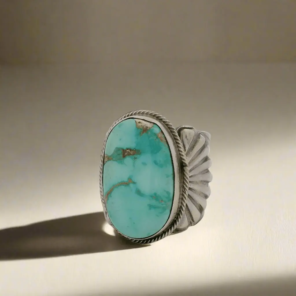 Tillie Jon Royston Turquoise Navajo Usa Native American Made 925 Sterling Silver Ring 1