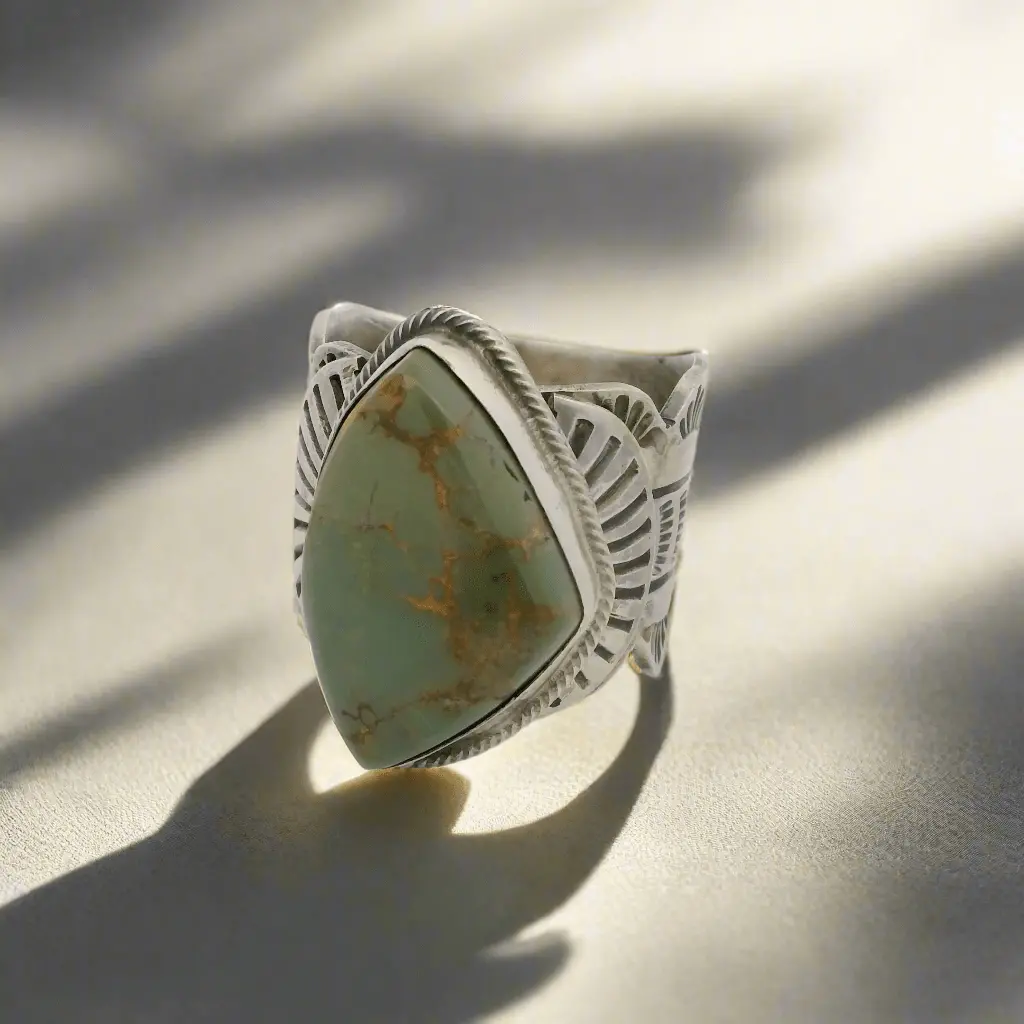 Tillie Jon Royston Turquoise Navajo Usa Native American Made 925 Sterling Silver Ring 1