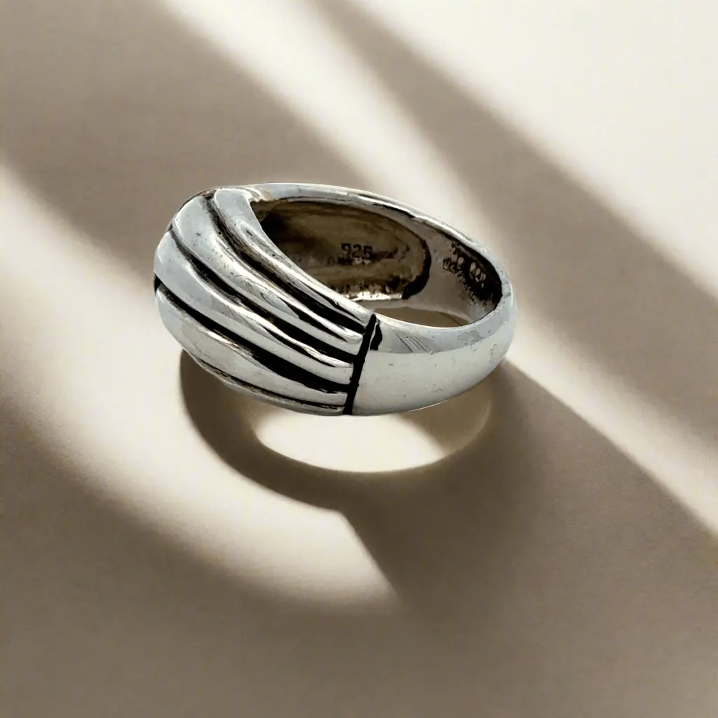 14K Gold Wings Hopi Usa Native American Made 925 Sterling Silver Ring 1
