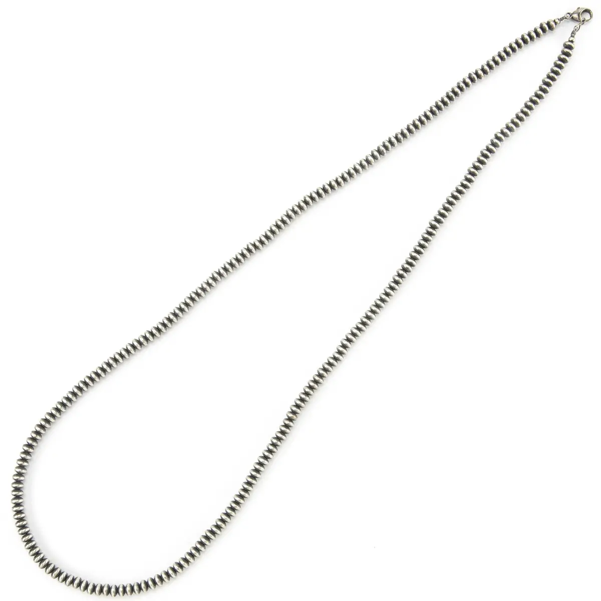 1Mm Navajo Pearl Usa Native American Made 925 Sterling Silver Necklace 1