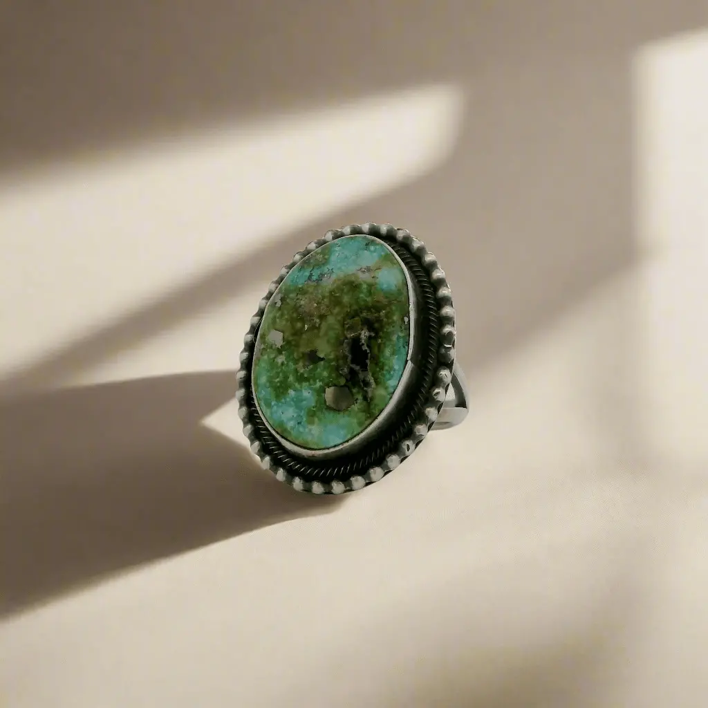 Scott Skeets Sonoran Gold Turquoise Navajo Usa Native American Made 925 Sterling Silver Ring 1