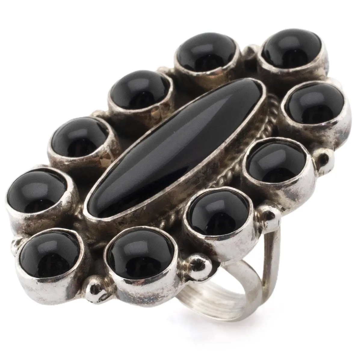 Black Onyx Usa Native American Made 925 Sterling Silver Ring 1