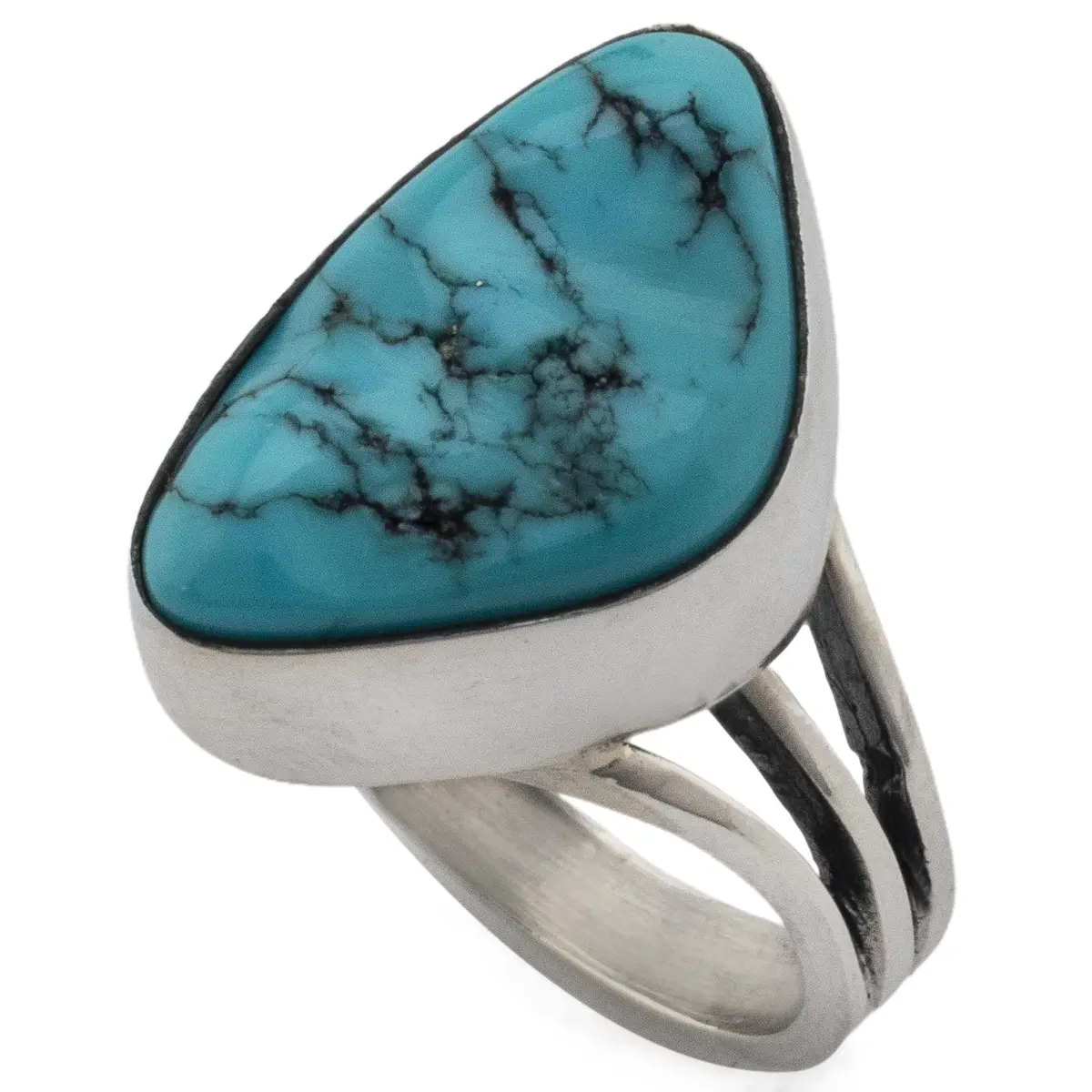 King Manassa Turquoise Usa Handmade 925 Sterling Silver Ring 1