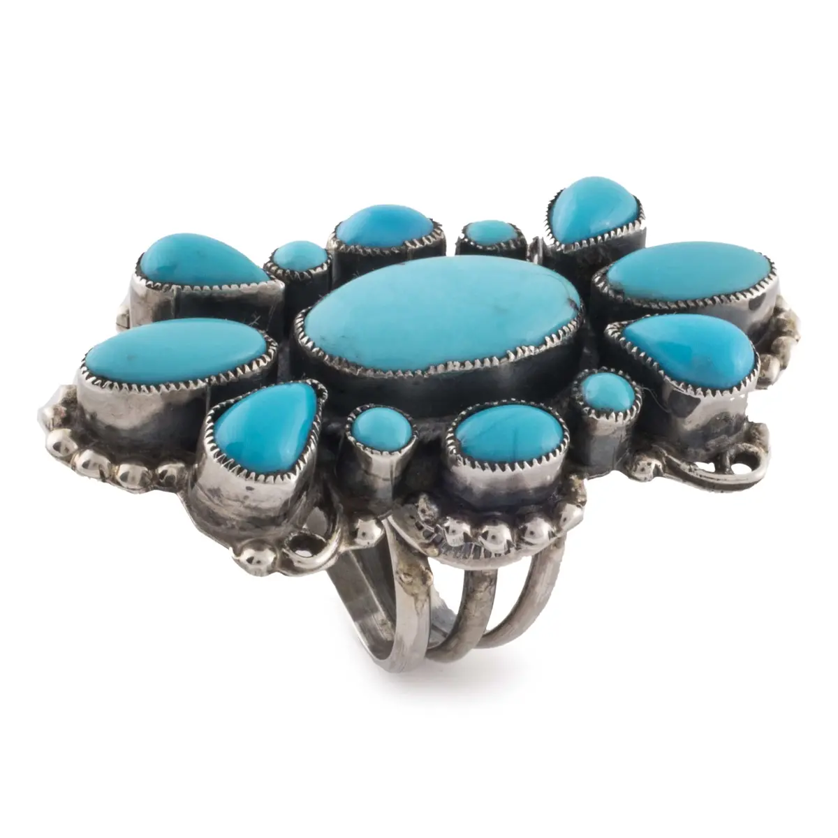 Leo Feeney Sleeping Beauty Turquoise Usa Native American Made 925 Sterling Silver Ring 1