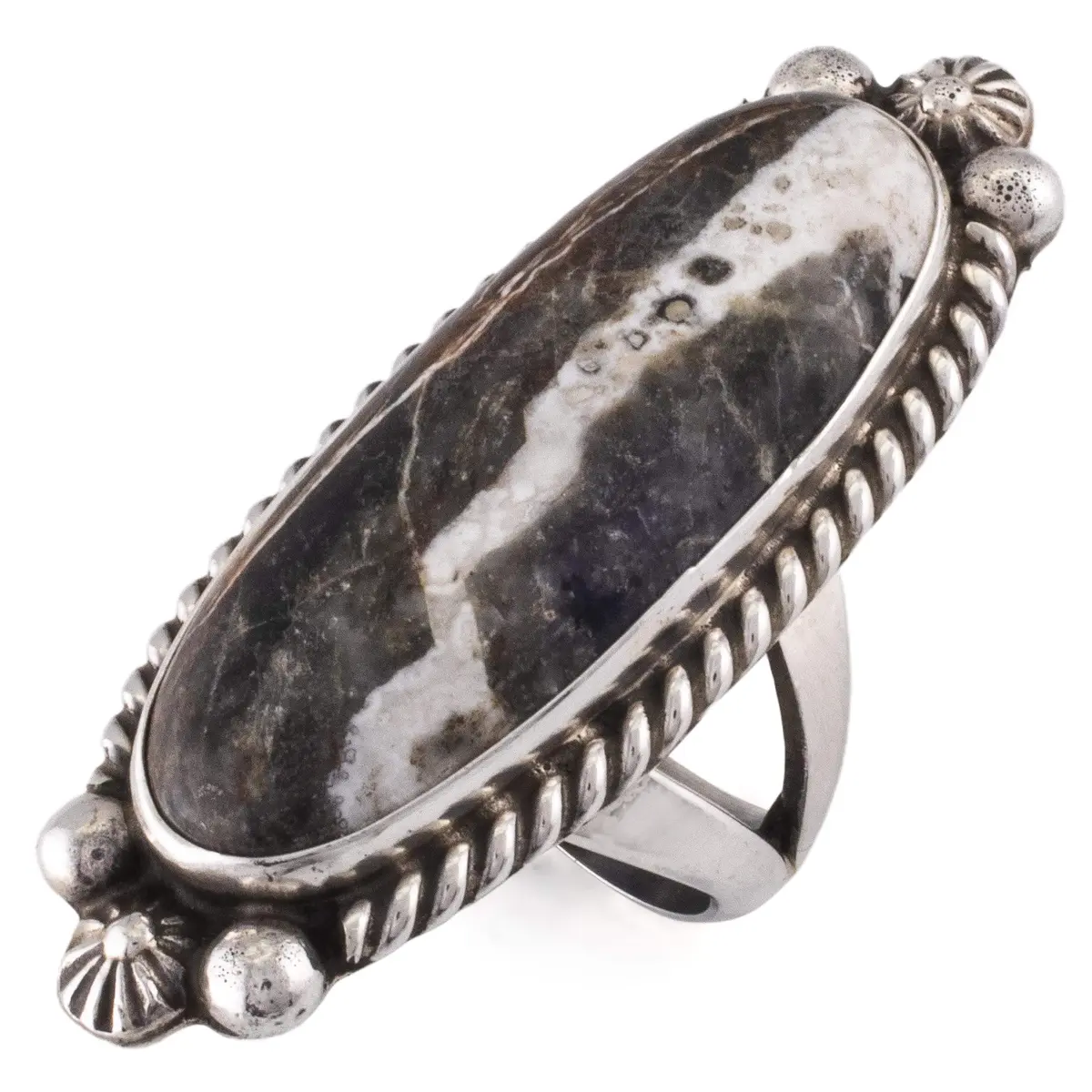 Eddie Secatero White Buffalo Usa Native American Made 925 Sterling Silver Ring 1