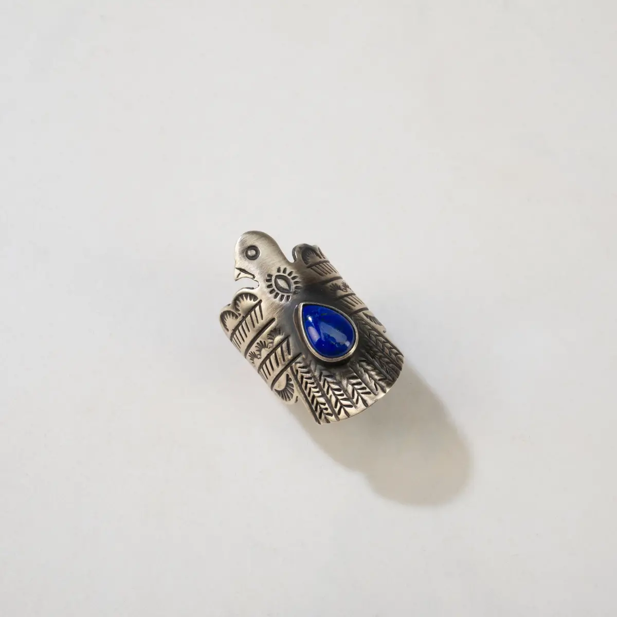 Raymond Coriz Lapis Santo Domingo Pueblo Usa Native American Made 925 Sterling Silver Ring 1
