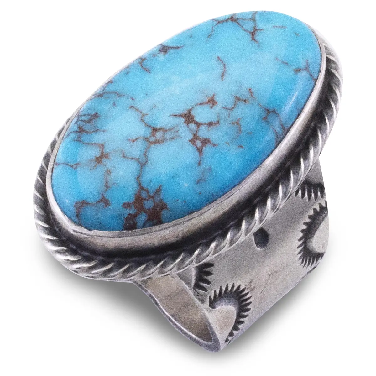 Prince Turquoise Usa Native American Made 925 Sterling Silver Ring 1
