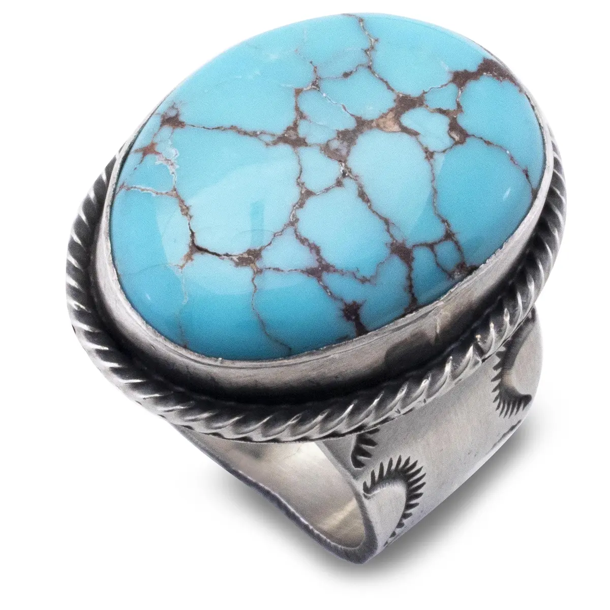 Prince Turquoise Usa Native American Made 925 Sterling Silver Ring 1