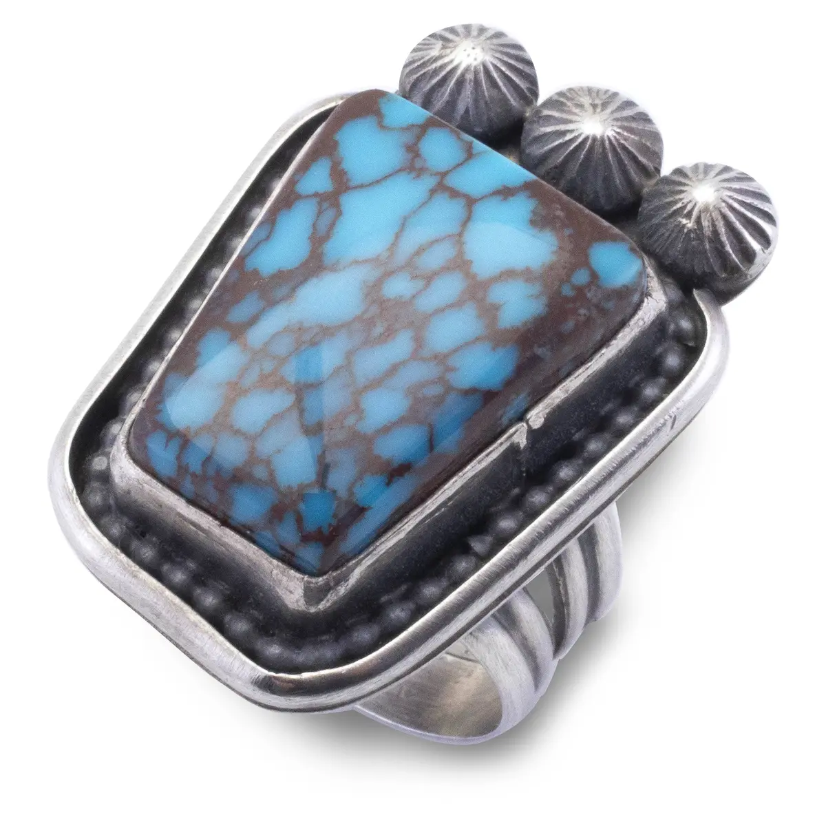 Raymond Beard Navajo Prince Turquoise Usa Native American Made 925 Sterling Silver Ring 1