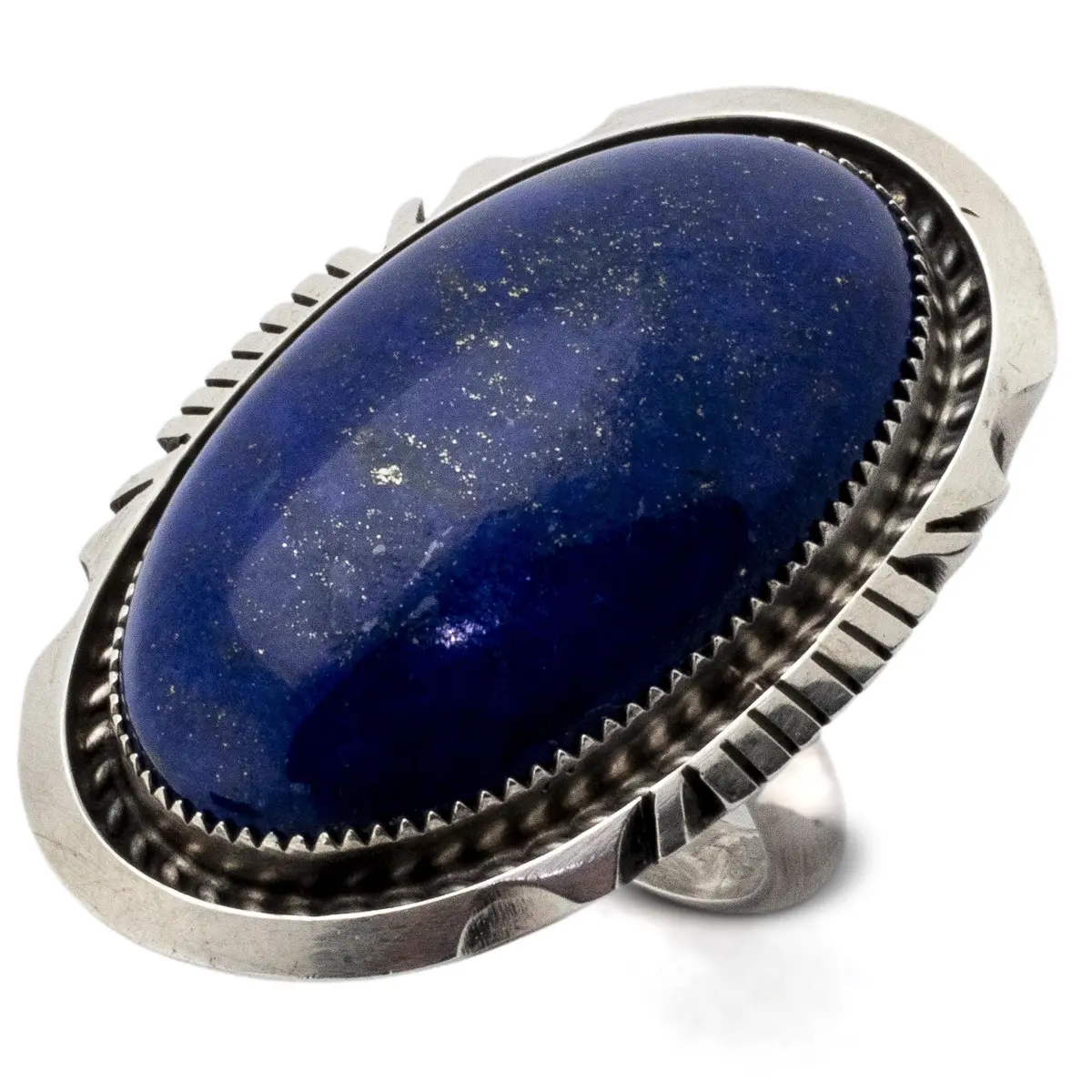 Robert Shakey Lapis Usa Native American Made 925 Sterling Silver Ring 1