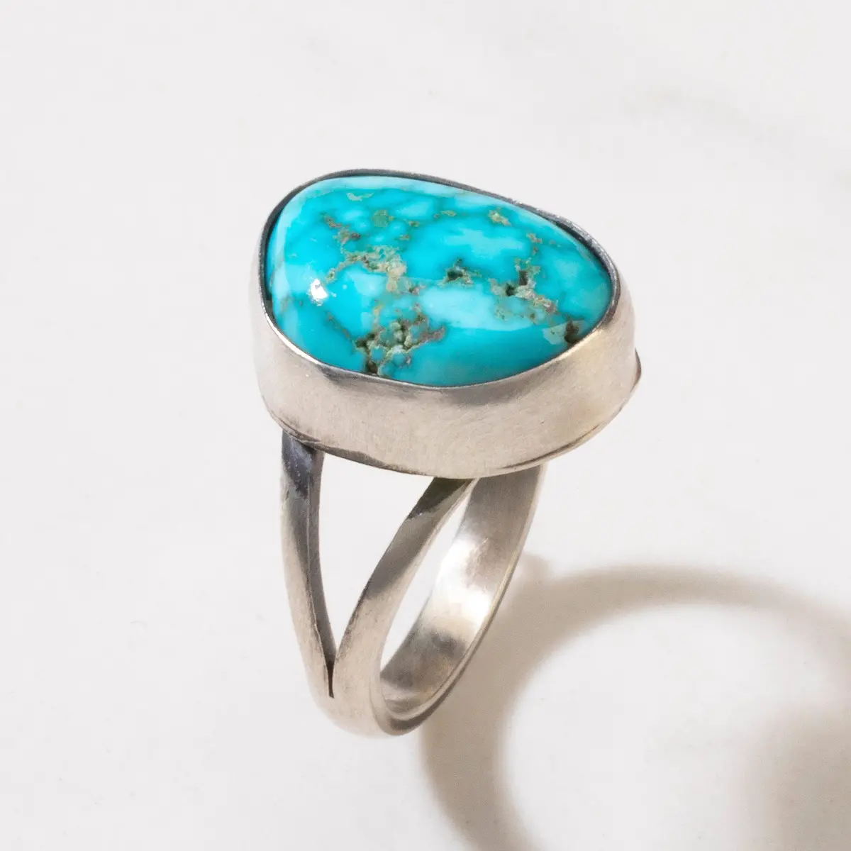 Scott Skeets Blue Ridge Turquoise Usa Native American Made 925 Sterling Silver Ring 1