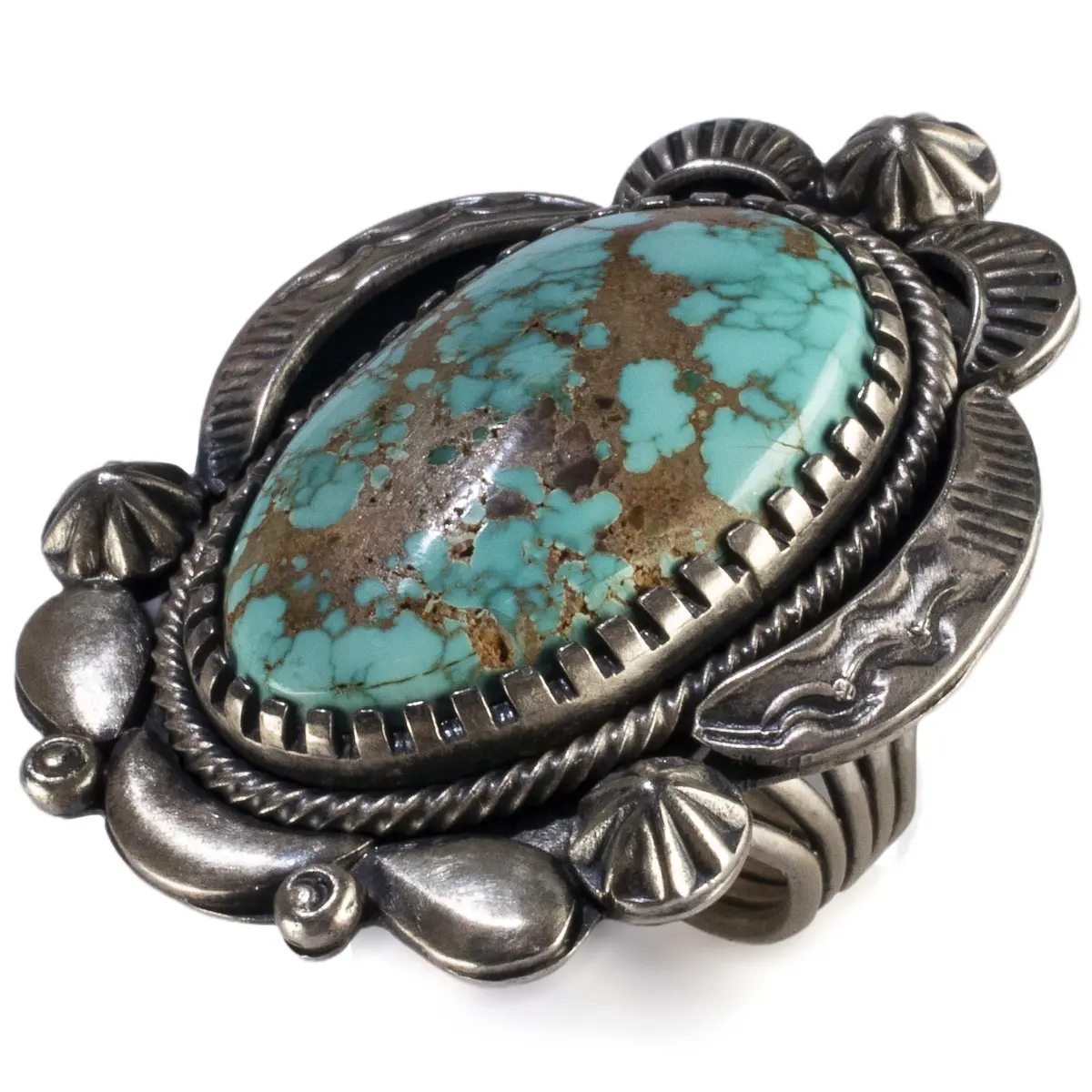 Marvin Mcreeves Navajo Carico Lake Turquoise Usa Native American Made 925 Sterling Silver Ring 1