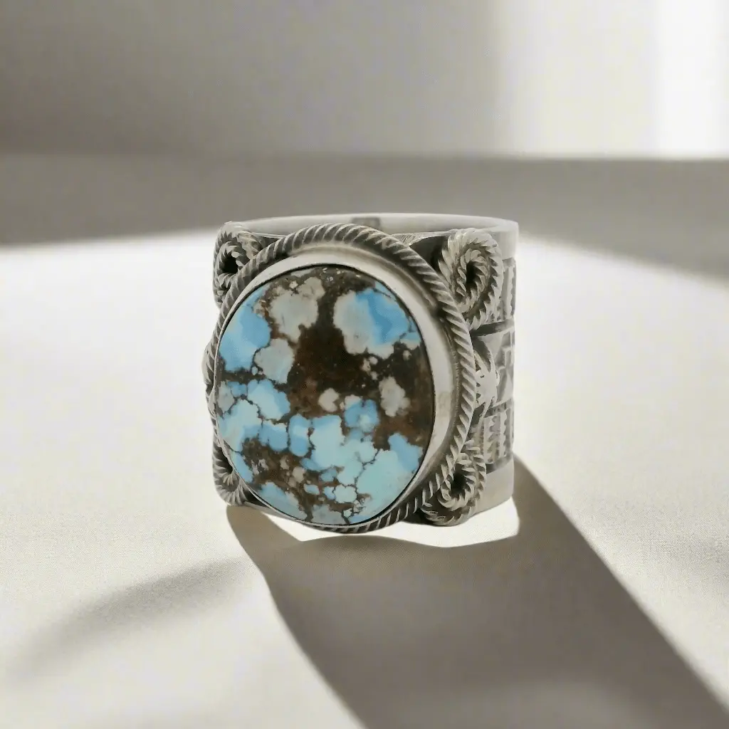 Tillie Jon Golden Hills Turquoise Navajo Usa Native American Made 925 Sterling Silver Ring 1