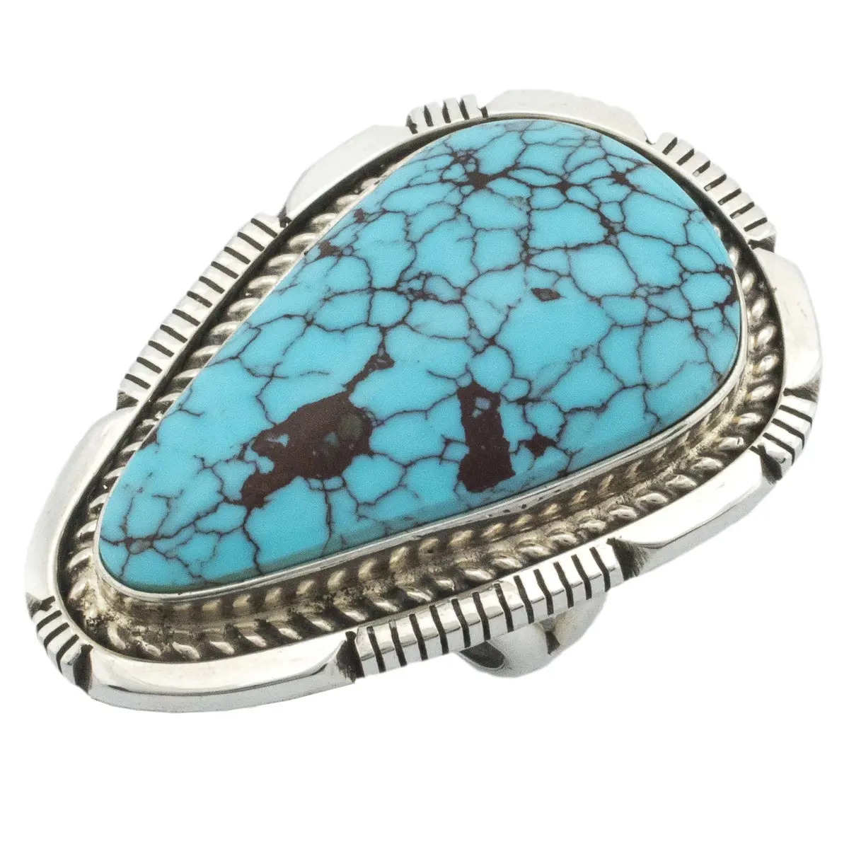 Eddie Secatero Egyptian Turquoise Usa Native American Made 925 Sterling Silver Ring 1