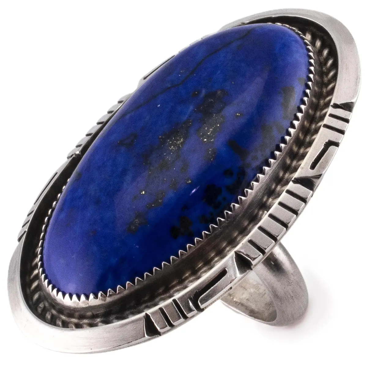 Robert Shakey Navajo Lapis Usa Native American Made 925 Sterling Silver Ring 1
