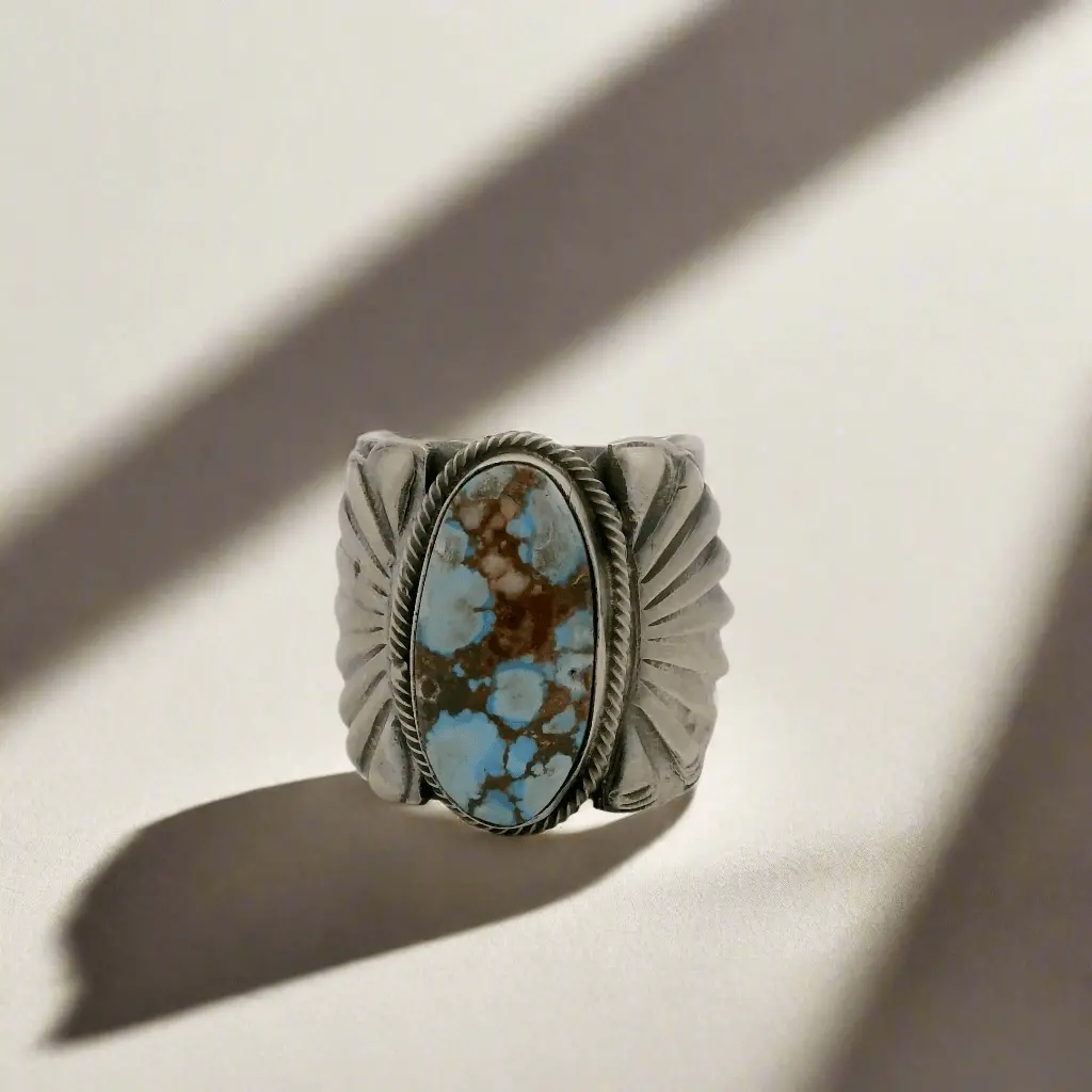 Tillie Jon Golden Hills Turquoise Navajo Usa Native American Made 925 Sterling Silver Ring 1