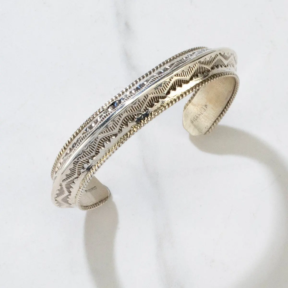 925 Sterling Silver Navajo Usa Native American Made Cuff 1