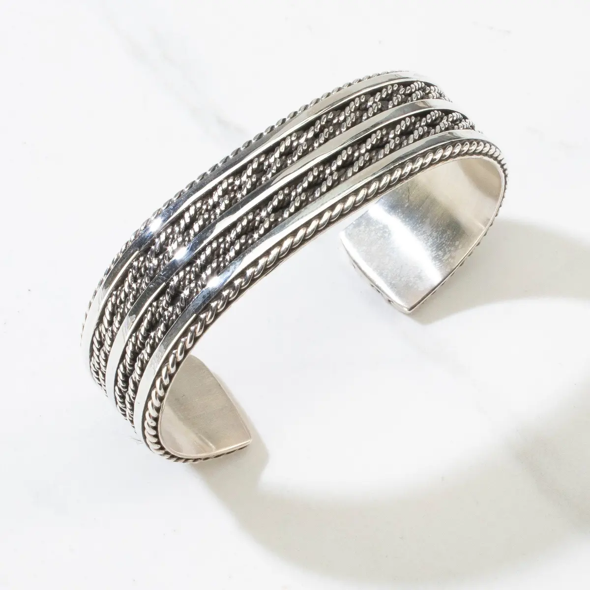 925 Sterling Silver Navajo Usa Native American Made Cuff 1