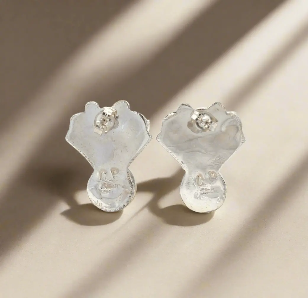 Clarence Pedro Sunface Multi Gem Zuni Usa Native American Made 925 Sterling Silver Earrings With Stud Backing 2