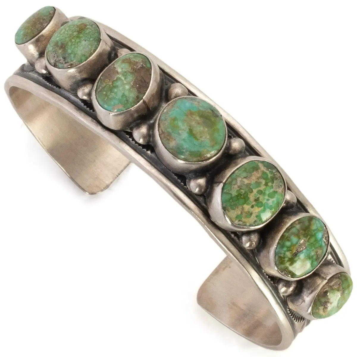 Darrin Livingston Navajo Sonoran Gold Turquoise Usa Native American Made 925 Sterling Silver Cuff 1