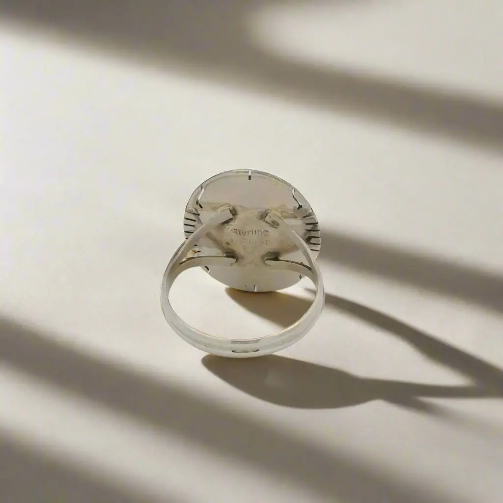Dave Skeets Kingman Turquoise Navajo Usa Native American Made 925 Sterling Silver Ring 2