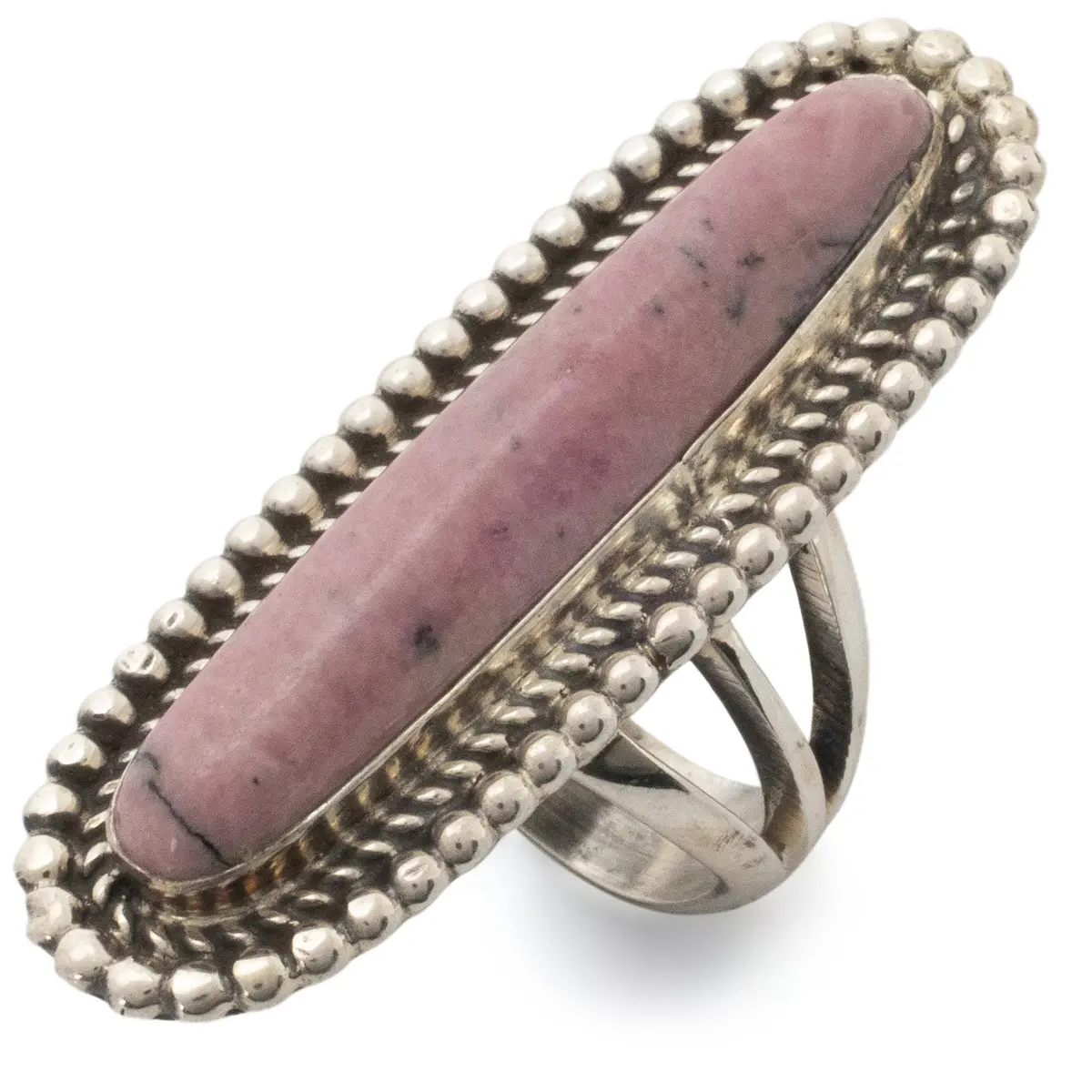 Eddie Secatero Navajo Rhodonite Usa Native American Made 925 Sterling Silver Ring 1