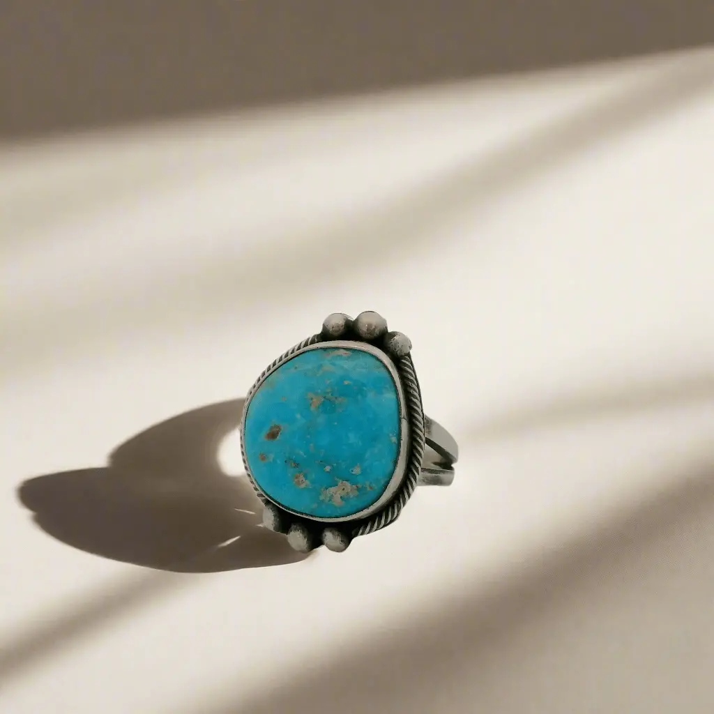 Eli Skeets Kingman Turquoise Navajo Usa Native American Made 925 Sterling Silver Ring 1