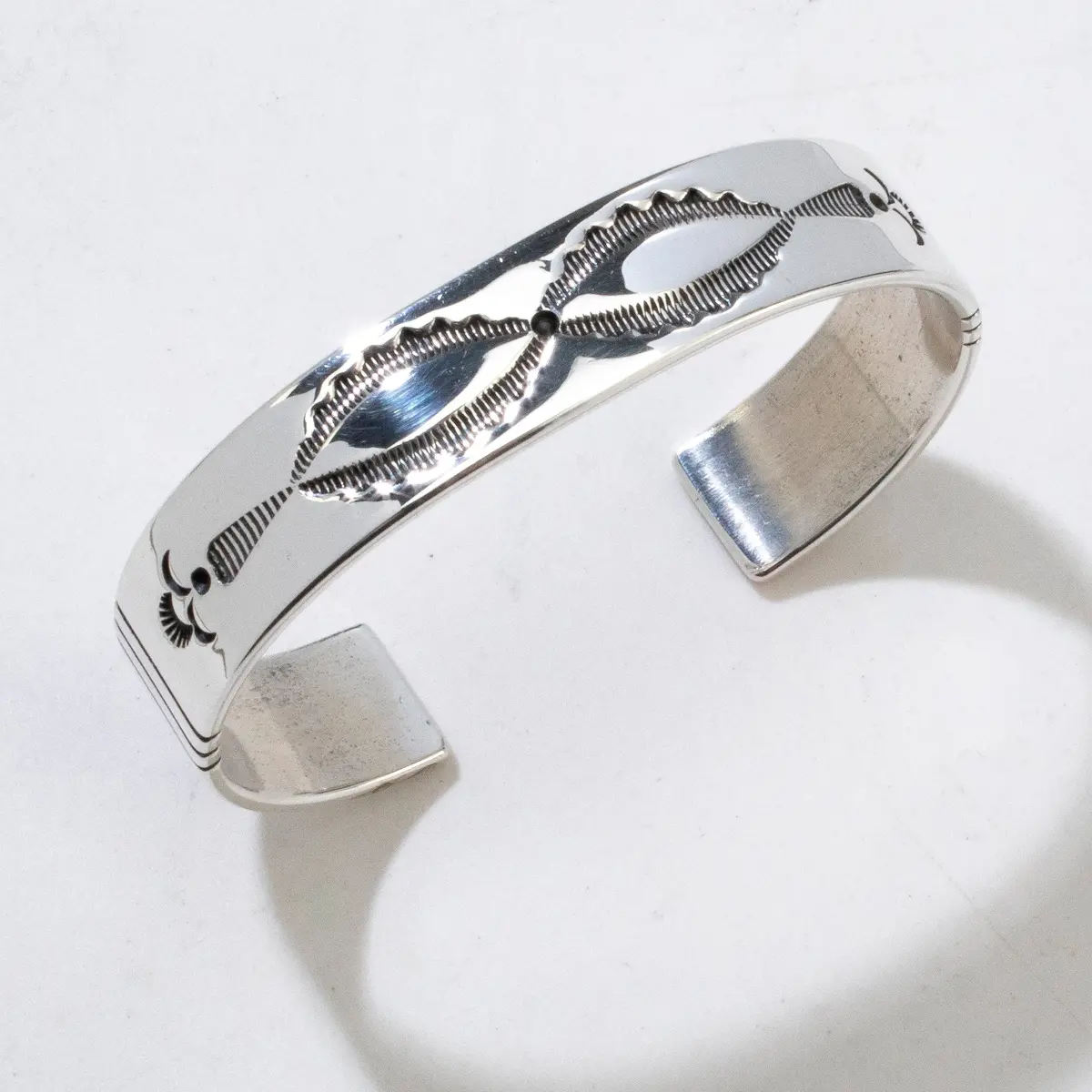 Navajo Usa Native American Made 925 Sterling Silver Cuff 1