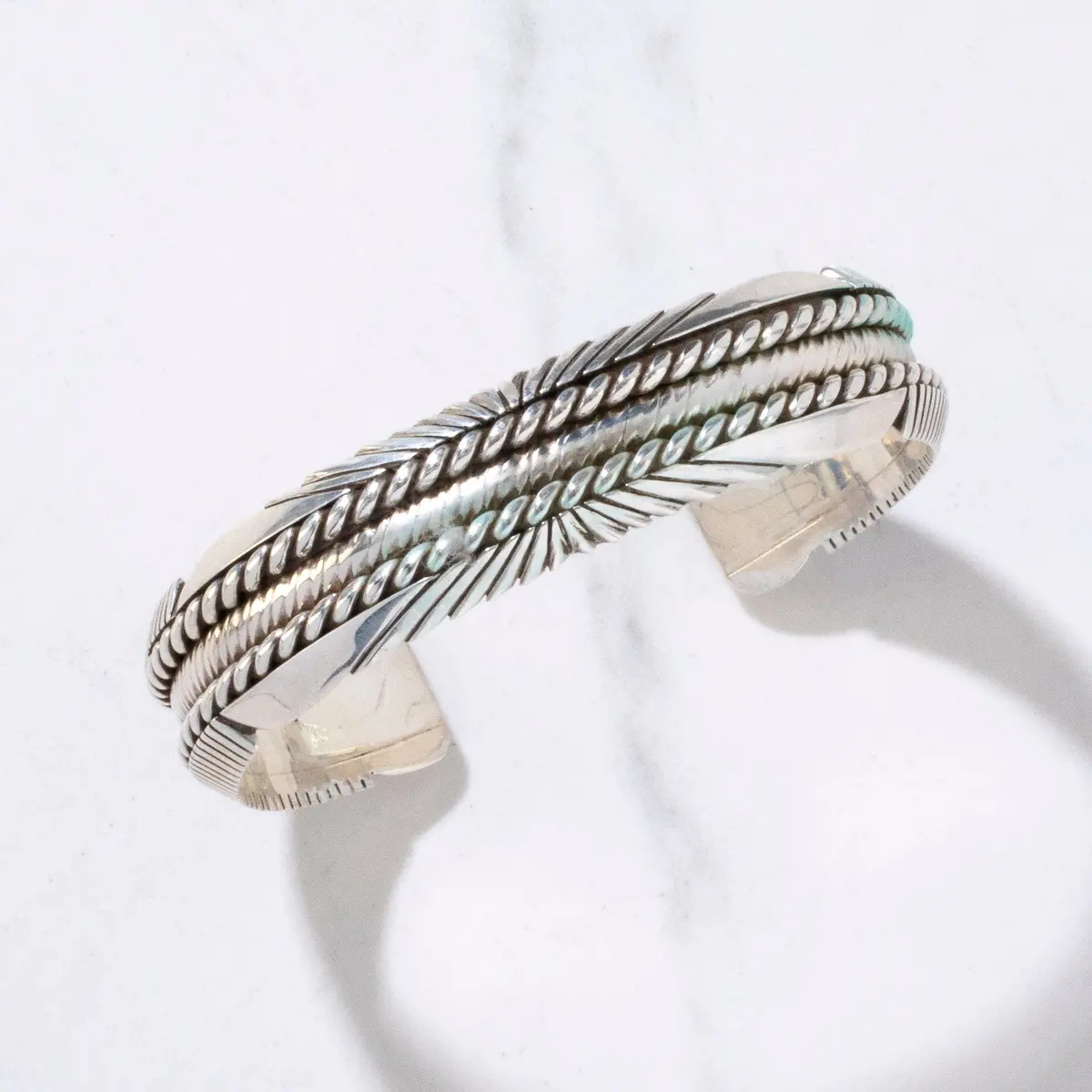 Navajo Usa Native American Made 925 Sterling Silver Cuff 1
