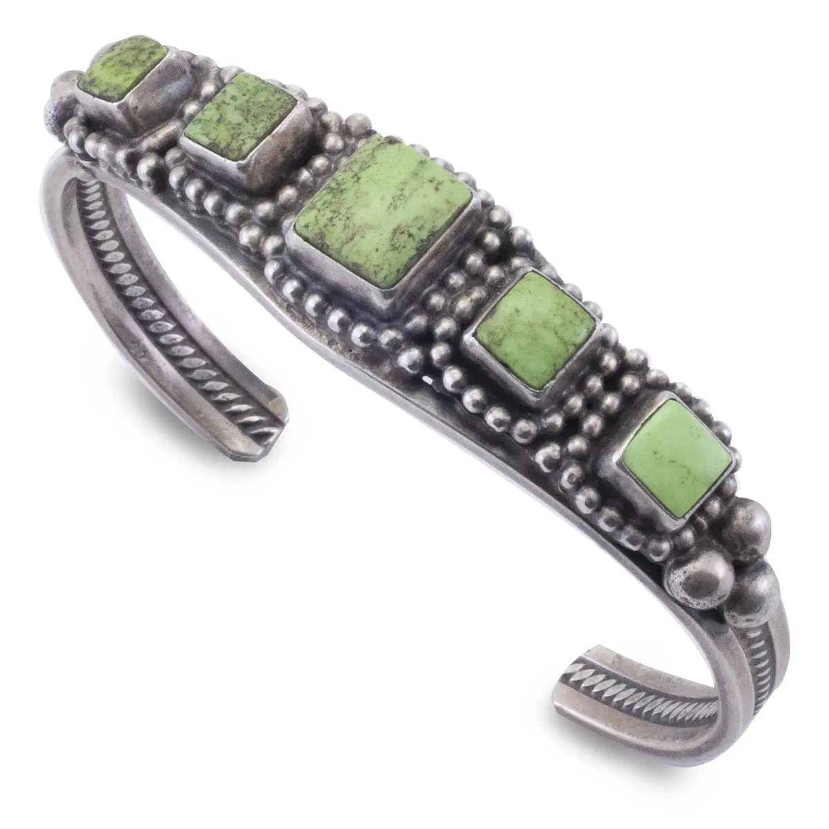 Paul Livingston Navajo Gaspite Usa Native American Made 925 Sterling Silver Cuff 1