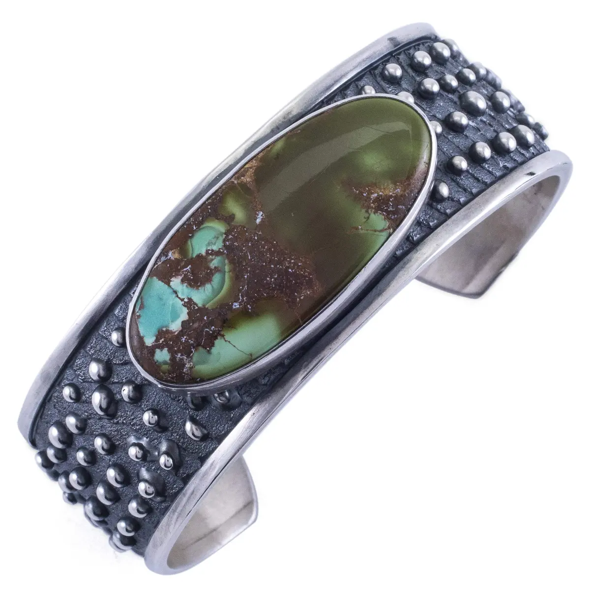 Royston Turquoise Usa Native American Made 925 Sterling Silver Cuff 1