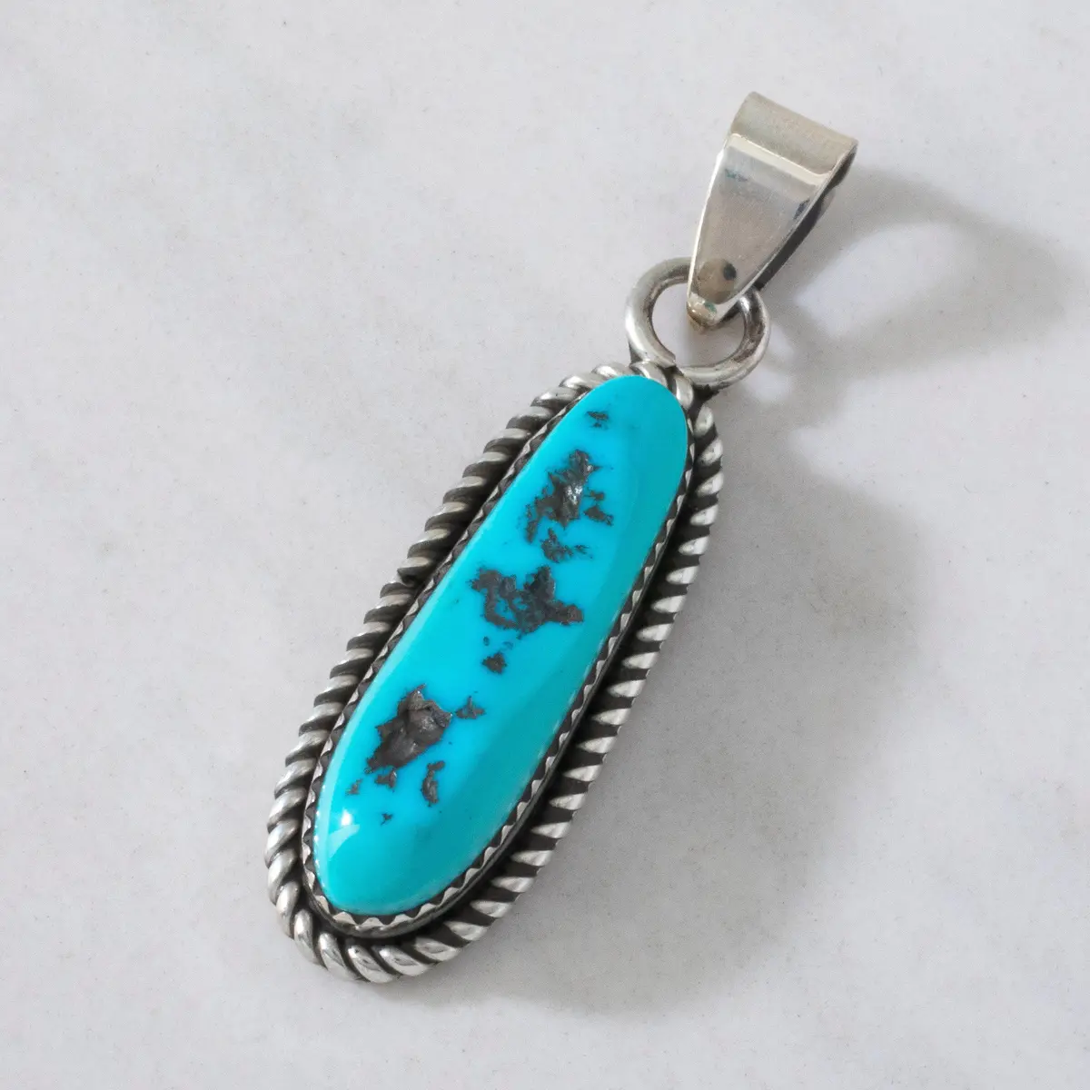 Sleeping Beauty Usa Native American Made 925 Sterling Silver Pendant 1
