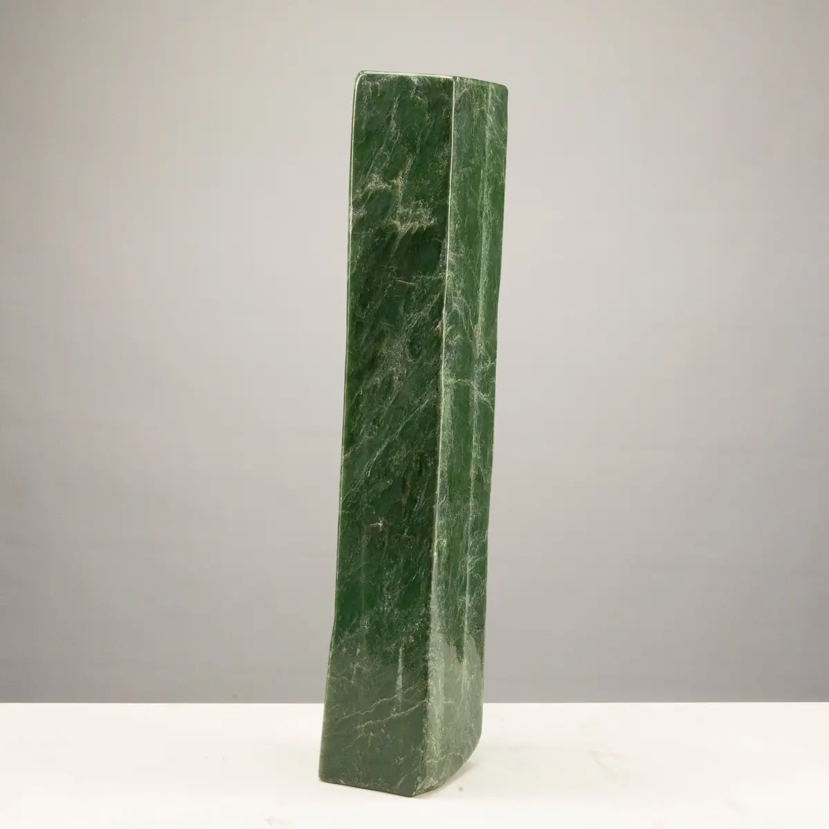 Freeform Nephrite Jade Tower From Afghanistan - 24" / 46 Lbs 1