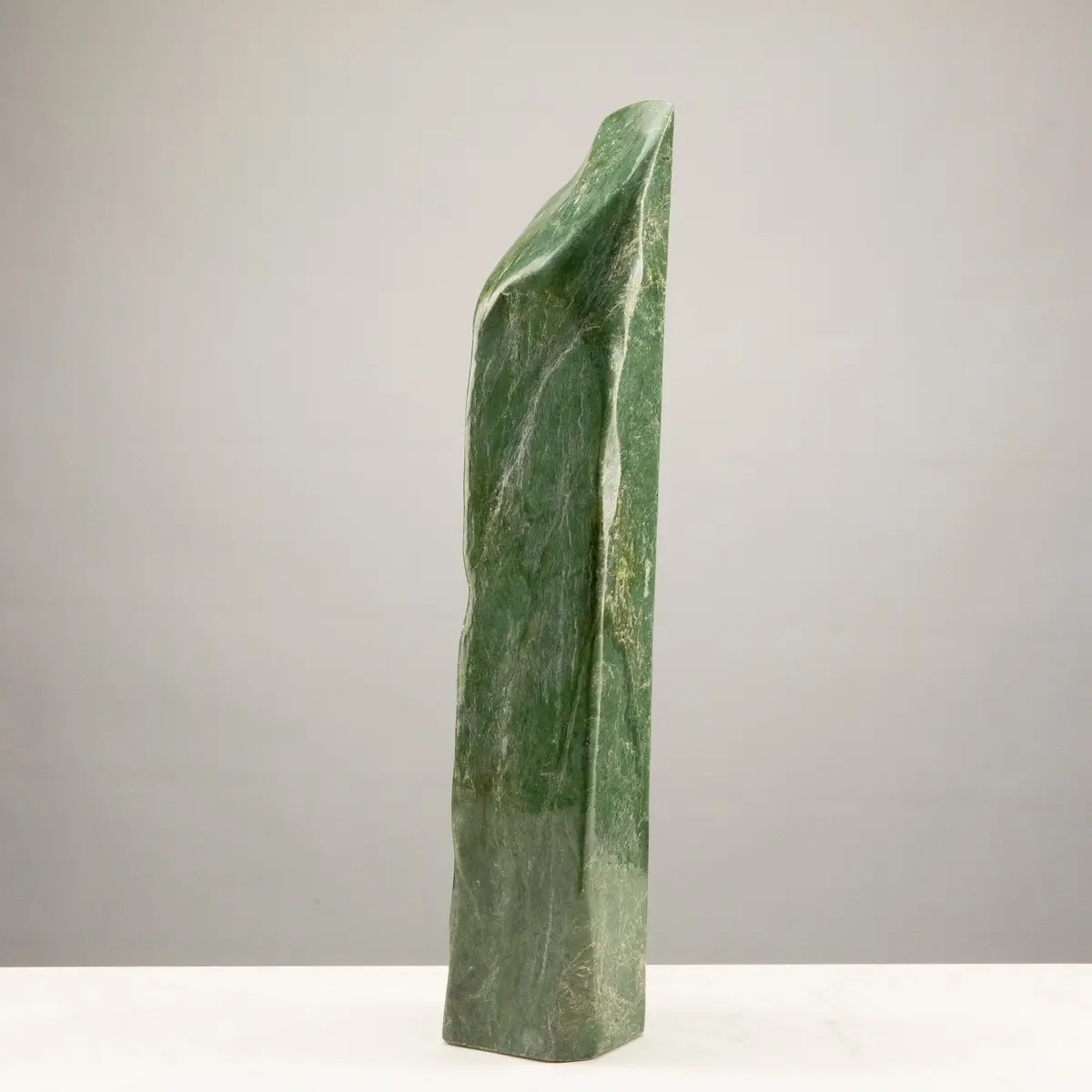 Freeform Nephrite Jade Tower From Afghanistan - 25" / 37 Lbs 1