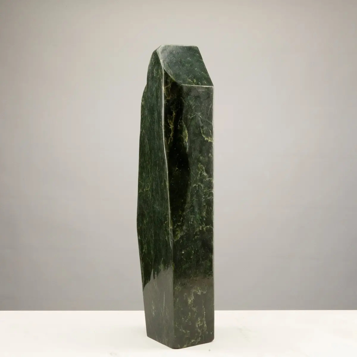 Freeform Nephrite Jade Tower From Afghanistan - 25.5" / 56 Lbs 1