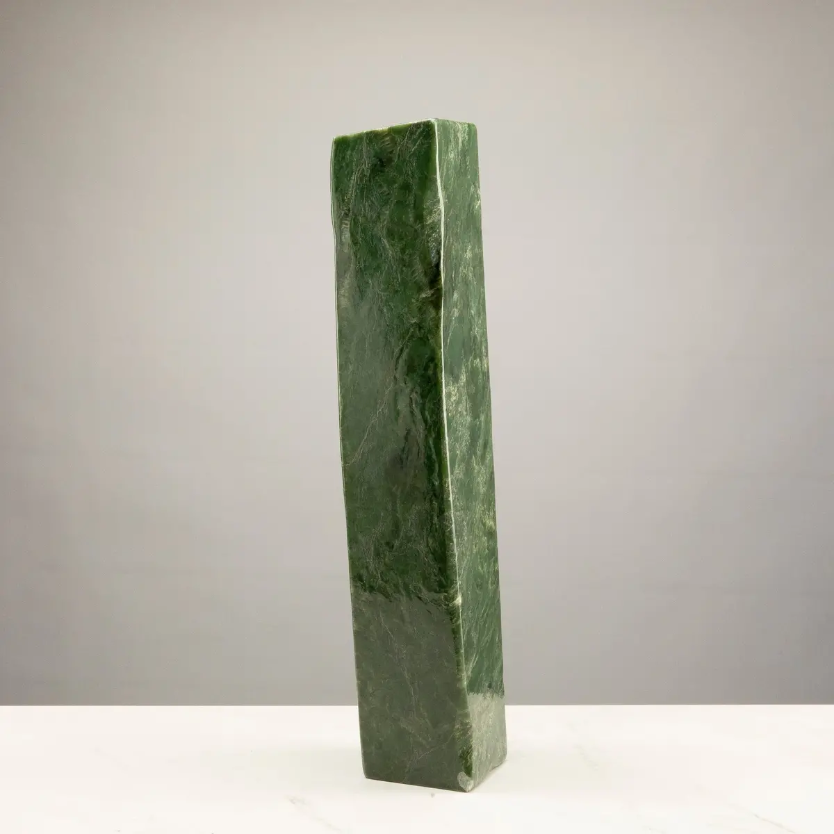 Freeform Nephrite Jade Tower From Afghanistan - 25" / 55 Lbs 1
